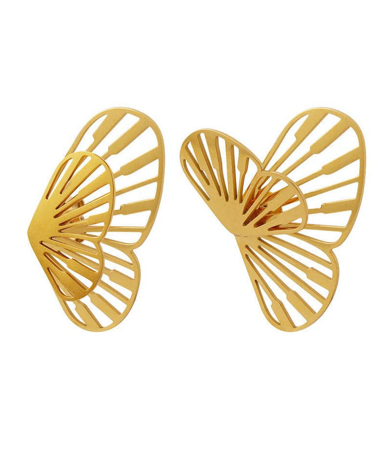 Boutique Gold Butterfly Metal Separable Stud Earrings Jew-EAR220805