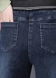 Boutique Original Design Blue Grey Elastic Waist Pockets Cotton Denim Straight Pants Spring NZ-LPTS22060701