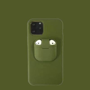 2 In 1 Silicone Phone Case With AirPods Cover dylinoshop
