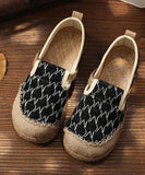 Casual Splicing Flat Feet Shoes Beige Cotton Linen Fabric PDX210630