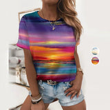 Women's Casual 3D Printed Painting T-shirt luckyidays