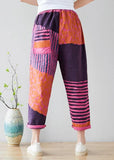 Fashion Purple Casual Pockets Straight Fall Denim Pants PS-LPTS210908