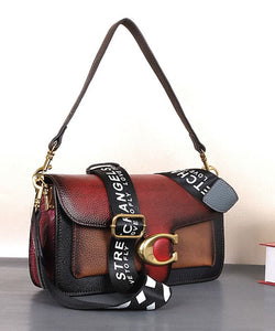 Fashion Red Rub color Paitings Calf Leather Satchel Handbag ZPBAG-BGS220209