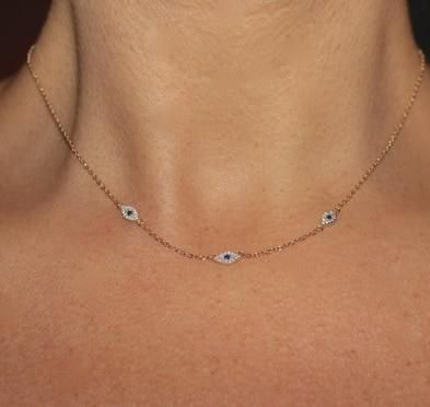 Fine Turkish Evil Eye Necklaces Charm Jewelry Touchy Style