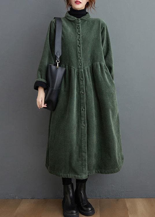 French-blackish-green-Fine-crane-coats-Inspiration-thick-wrinkled-women ...
