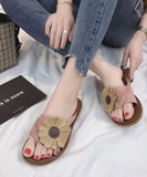 Green Floral Thong Sandals LT210723