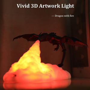 3D Printed LED Dragon Lamps As Night Light For Home Hot Sale Than Moon Lamp Night Lamp Best Gifts For Kids dylinoshop