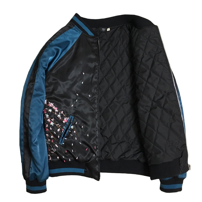 Unisex Embroidered Loose Baseball Coat Souvenir Hip Hop Baseball Jacket dylinoshop