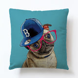 Cute Pug Art Pillow Cover dylinoshop