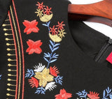 Women Embroidery Vintage Celebrity-inspired Robe Cocktail Dress dylinoshop
