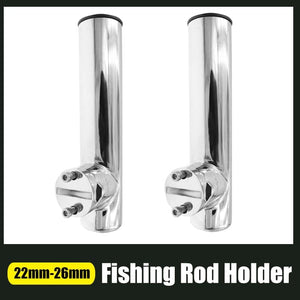 Stainless Steel Fishing Pole Stand Bracket Fishing Marine Accessory Tool fit for Rails 7/8&#39;&#39; to 1&#39;&#39; Boat Fishing Rod Holder dylinoshop