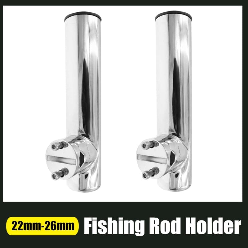 Stainless Steel Fishing Pole Stand Bracket Fishing Marine Accessory Tool fit for Rails 7/8'' to 1'' Boat Fishing Rod Holder dylinoshop