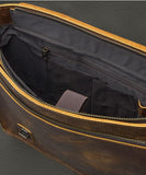 Handmade Brown Calf Leather Computer Package Tote Handbag ZP-BGS220816