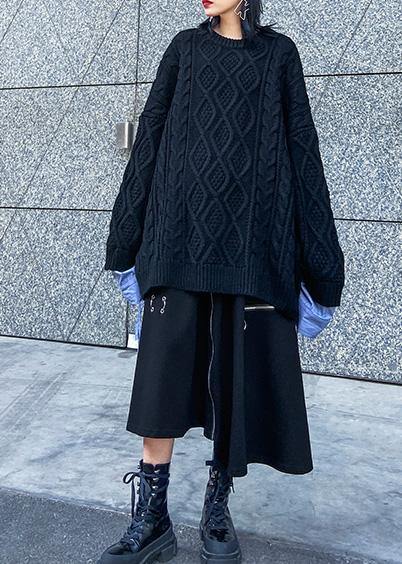 Handmade black cotton quilting clothes asymmetric cotton robes zippered skirts dylinoshop