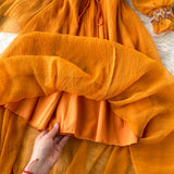 Women Retro Embroidered Vestidos V Neck Elegant Dress dylinoshop