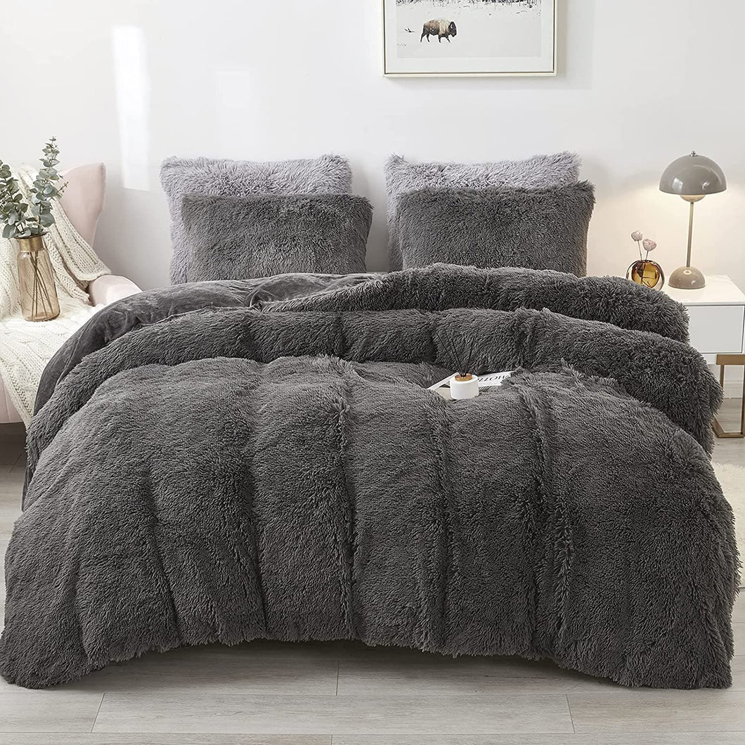 Faux Fur Fluffy Bed Cover dylinoshop
