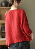 Modern Red Hollow Out Embroideried Pockets Fall Long Sleeve Shirt Tops GK-LTP210810