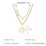 Multilayer Necklaces Charm Jewelry Bohemian Big Eye Fashion SMT259 Touchy Style