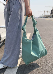 Natural Green Solid nylon Satchel Handbag BGS211231