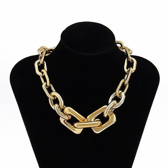 Necklace Charm Jewelry Exaggerated Cross Big CCB Chain Choker 2021 Trendy Fashion Touchy Style
