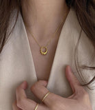 Necklaces Charm Jewelry Cubic Oval Korean Fashion #ET513 Touchy Style