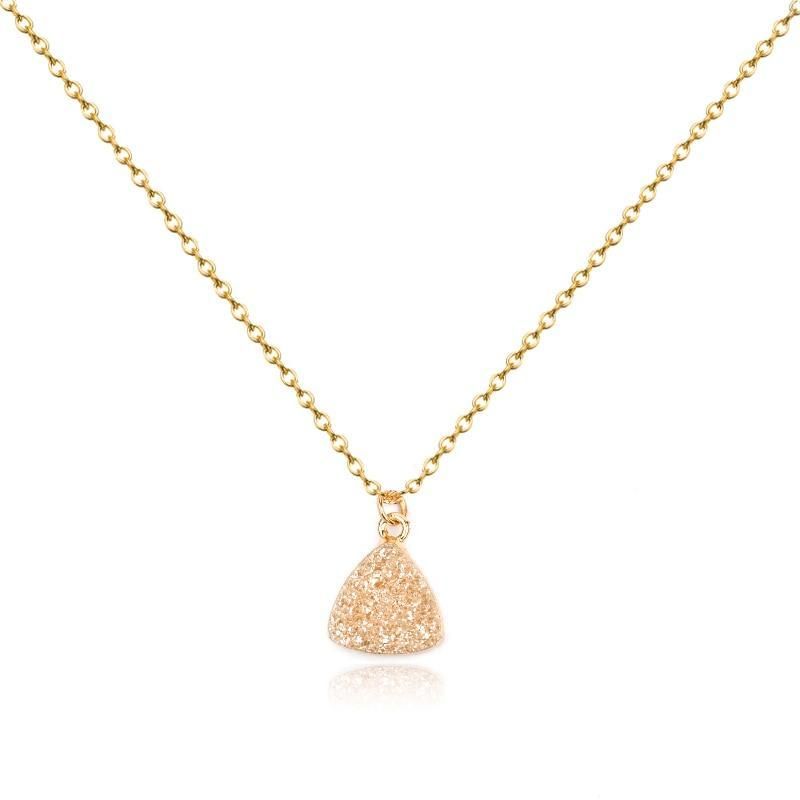 Necklaces Charm Jewelry Geometric Champagne Drusy Jewelry #NKS254 Touchy Style