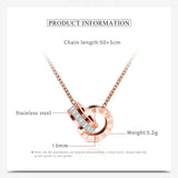 Necklaces Charm Jewelry Roman Numeral Double Pendant Fashion Touchy Style