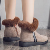 Platform Botas Women's Casual Shoes GCSZXC58 Ankle Boots Suede Plush Furry Touchy Style