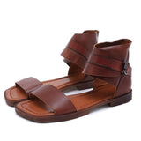 Plus Size Chocolate best sandals for walking Cowhide Leather XZ-LX210624