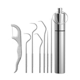 Stainless Steel Toothpick Set 7pcs Reusable dylinoshop
