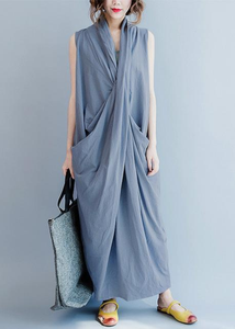 Cross Wrap Sleeveless Maxi Dress dylinoshop