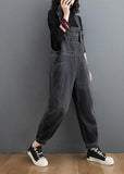 Simple Denim Black Casual Pants Unique Spring Jumpsuit Pants JPTS210124