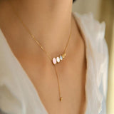 Stainless Steel Necklaces Charm Jewelry Beans Statement #ET520 Touchy Style