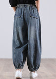 Style Blue Pockets denim Pants Winter WG-LPTS211119