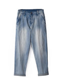 Style Light Blue Pockets denim straight pants Spring QZ-LPTS220125