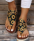 Stylish Leopard Print Faux Leather Beach Sandals Splicing Water Sandals GW-LX22061501