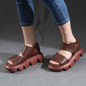 Summer Chocolate Walking Sandals Platform Peep Toe Sandals XZ-LX210624