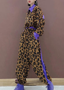 Unique Leopard Fall Fashion Spring Jumpsuit Pants dylinoshop