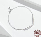 V Shape Geometric Silver Bracelet Necklace Charm Jewelry Touchy Style
