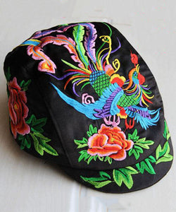 Vintage Black Phoenix Embroideried Baseball Cap Hat dylinoshop