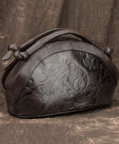 Vintage Coffee Embossing Calf Leather Women's Tote Handbag ZP-BGS220816