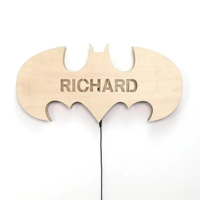 Personalized Wood Bat Light feajoy