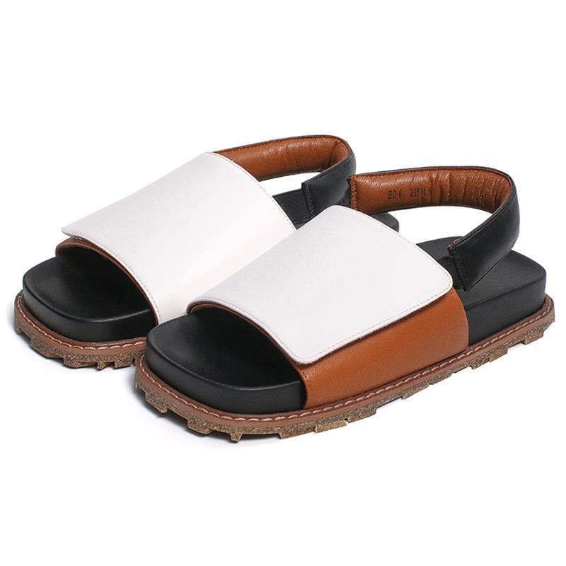 White Faux Leather best sandals for walking  Walking Sandals AT-LT210628