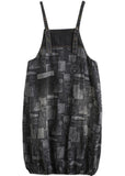 Women Black Print Clothes For Women Spaghetti Strap A Line Spring Dress dylinoshop