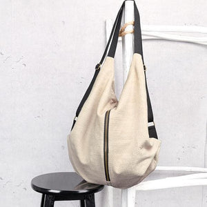 Women's cloth bag, multiple backs, shoulder bag, simple backpack, beige variety bag BGS200801