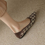 Women's Casual Shoes GCSASD23 Cotton Fabric Pumps Low Heel Touchy Style