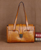 Yellow Fashion trend Paitings Calf Leather Tote Handbag ZPBAG-BGS220209