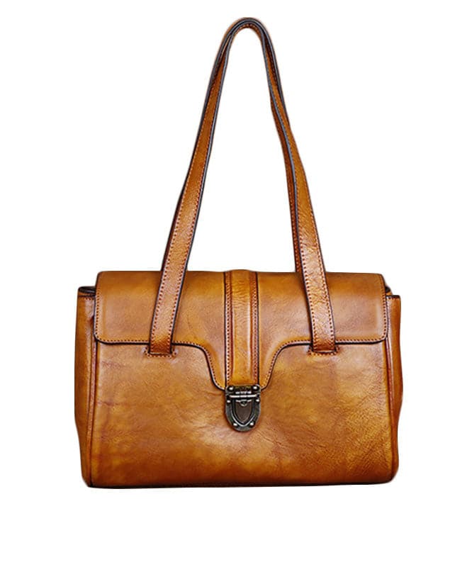 Yellow Fashion trend Paitings Calf Leather Tote Handbag ZPBAG-BGS220209