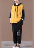 Yellow Loose Denim StitChing Suit WG-LTP210302