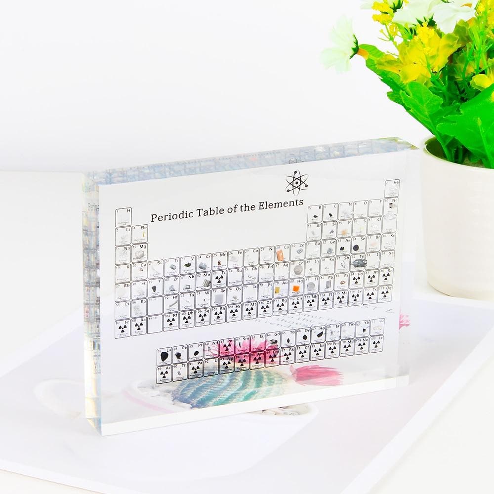 Acrylic Periodic Table Display With Real Elements DYLINOSHOP